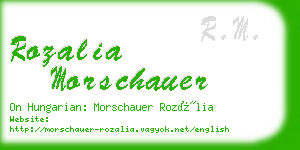 rozalia morschauer business card